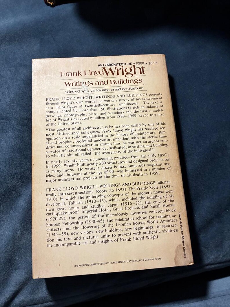 Frank Lloyd Wright: Skrifter och byggnader (utvald av Kaufmann & Raeburn) Pocketbok bild 2