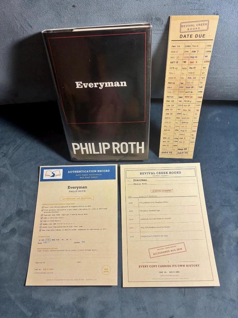 Everyman by Philip Roth First Edition Printing Hardcover (Fine) image 1