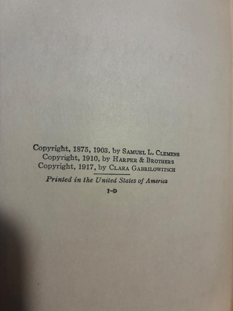 The Adventures of Tom Sawyer by Mark Twain 1917 Harper & Brothers Edition Good Hardcover image 3