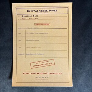 Signierte Erstausgabe (gebunden): Specimen Days von Michael Cunningham (Sehr gut/Nahezu neuwertig) Bild 12