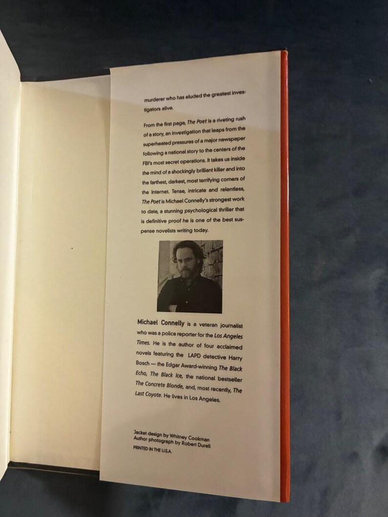 The Poet by Michael Connelly 1996 Little, Brown Edition Very Good/Near Fine image 5