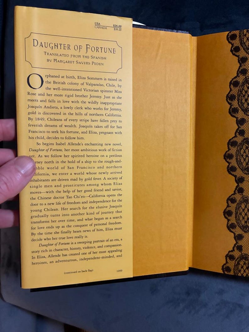 Hija de la fortuna, de Isabel Allende: Primera edición, primera impresión (Excelente estado/Casi excelente estado) imagen 2