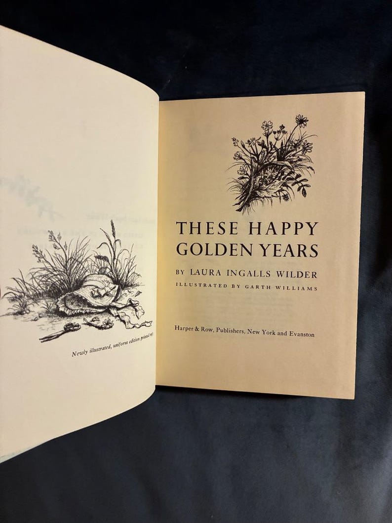 Estos felices años dorados de Laura Ingalls Wilder, edición de Harper & Row de 1953, reimpresión posterior, muy buen estado. imagen 3