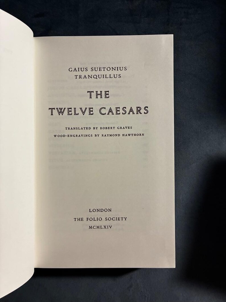 The Twelve Caesars by Suetonius First Edition 16th Printing Fine image 6