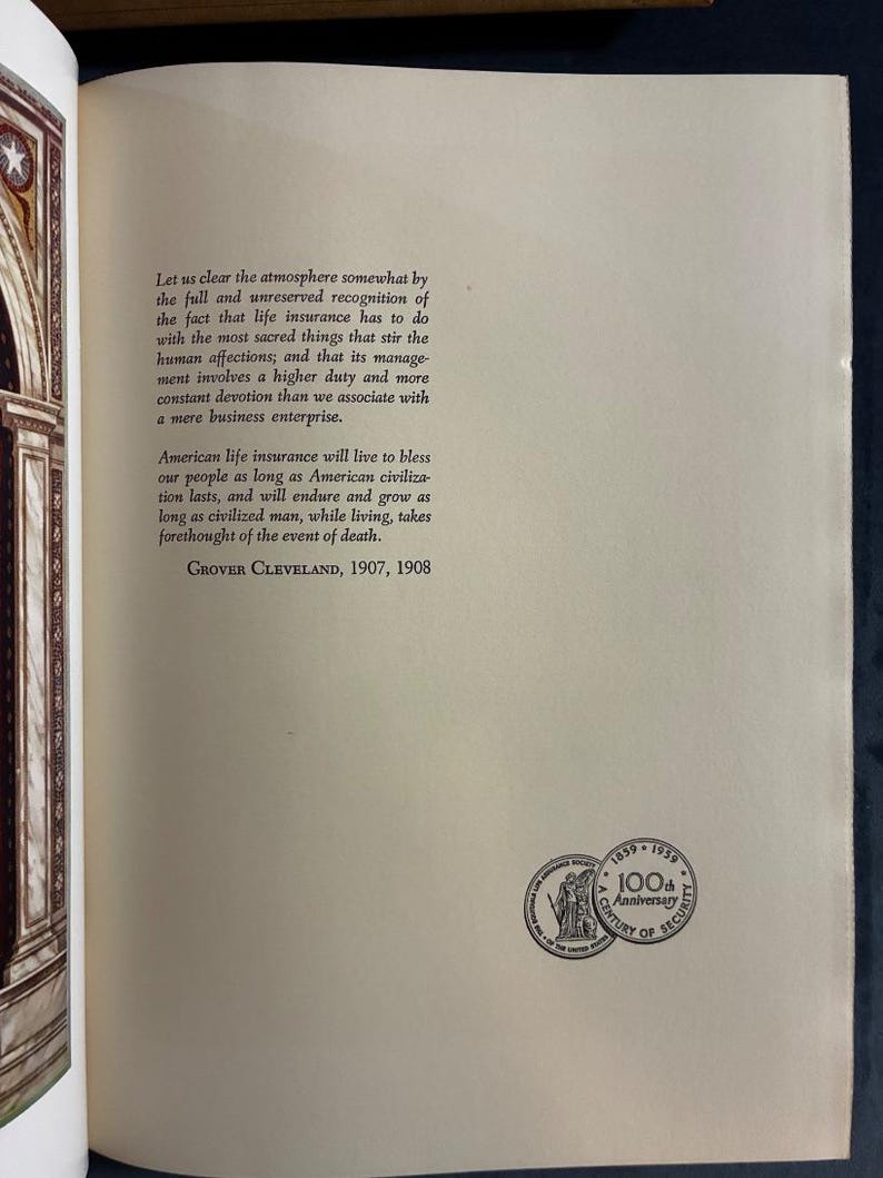 The Equitable: Life Assurance Society of the United States (One Hundredth Anniversary History 1859-1959) by R. Carlyle Buley 1959 First image 5