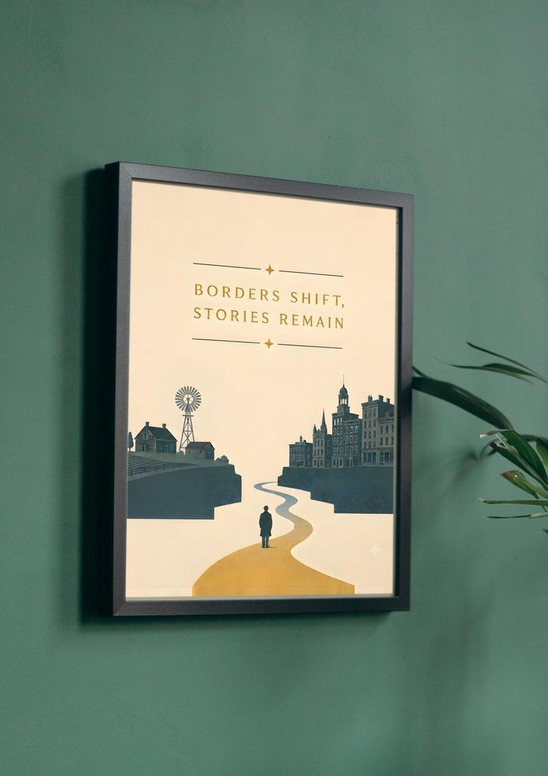 Póster de historias de viajes vintage – Impresión mate para el hogar de estilo americano imagen 1