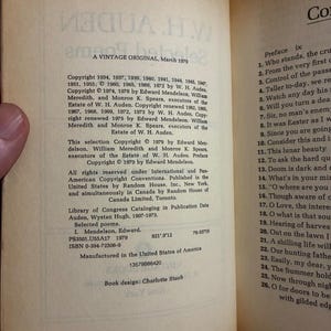 Selected Poems by W. H. Auden First Edition First Printing Very Good image 7