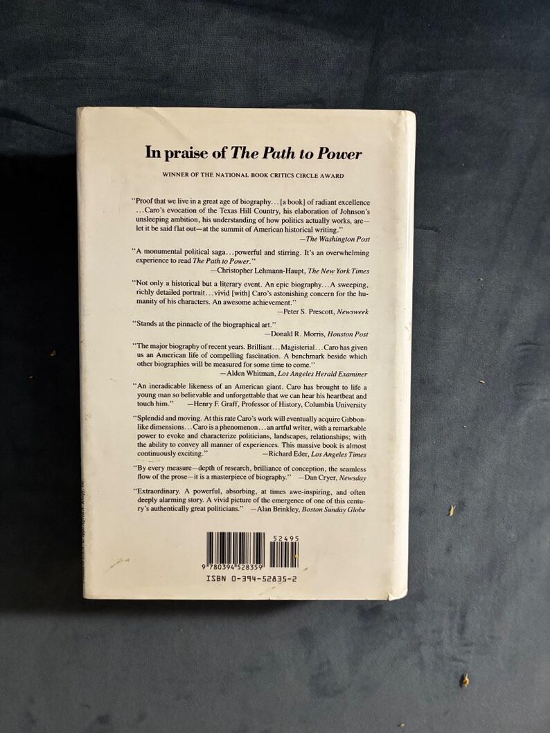 Los años de Lyndon Johnson: Medios de ascenso, de Robert A. Caro, Primera edición, tapa dura imagen 3