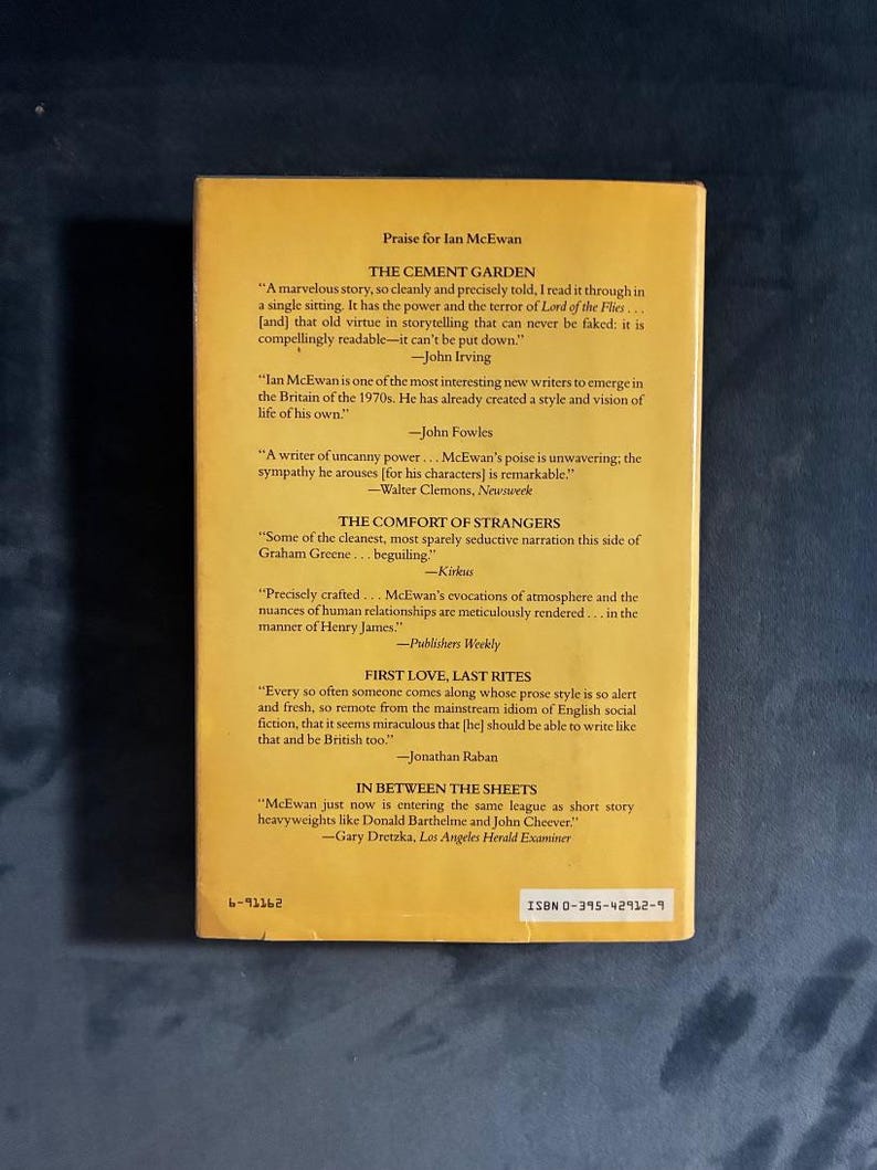 The Child in Time by Ian McEwan 1987 First Edition First Printing Very Good/Very Good image 4