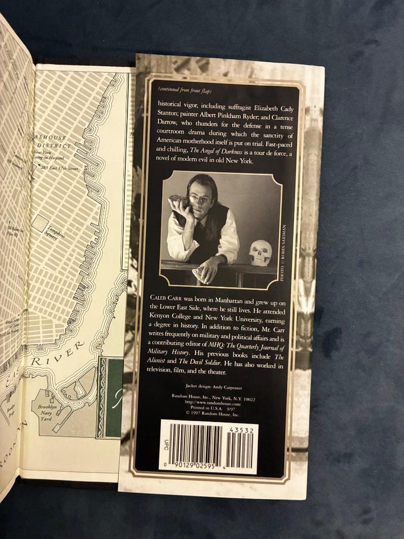 El ángel de la oscuridad de Caleb Carr. Primera edición. Primera impresión. Casi perfecto/Muy buen estado. imagen 3
