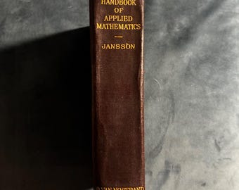 Handbook of Applied Mathematics by Martin E. Jansson First Edition Very Good Hardcover