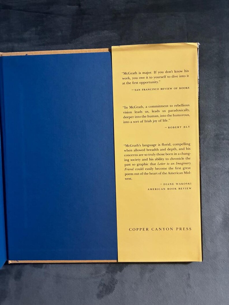 Letter to an Imaginary Friend: Parts Three & Four by Thomas McGrath First Edition Fine/Near Fine Hardcover image 7