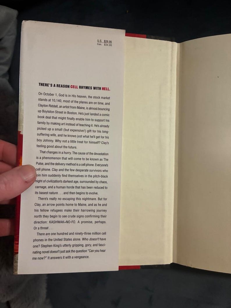 Cell by Stephen King 2006 First Edition First Printing Near Fine/VG+ image 4