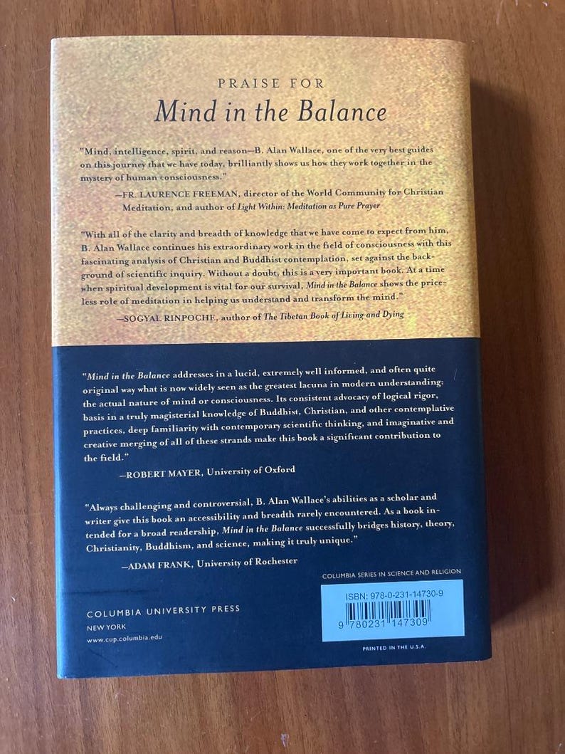 De geest in balans: meditatie, boeddhisme en christendom. Hardcover. B. Alan Wallace. Eerste editie. afbeelding 3