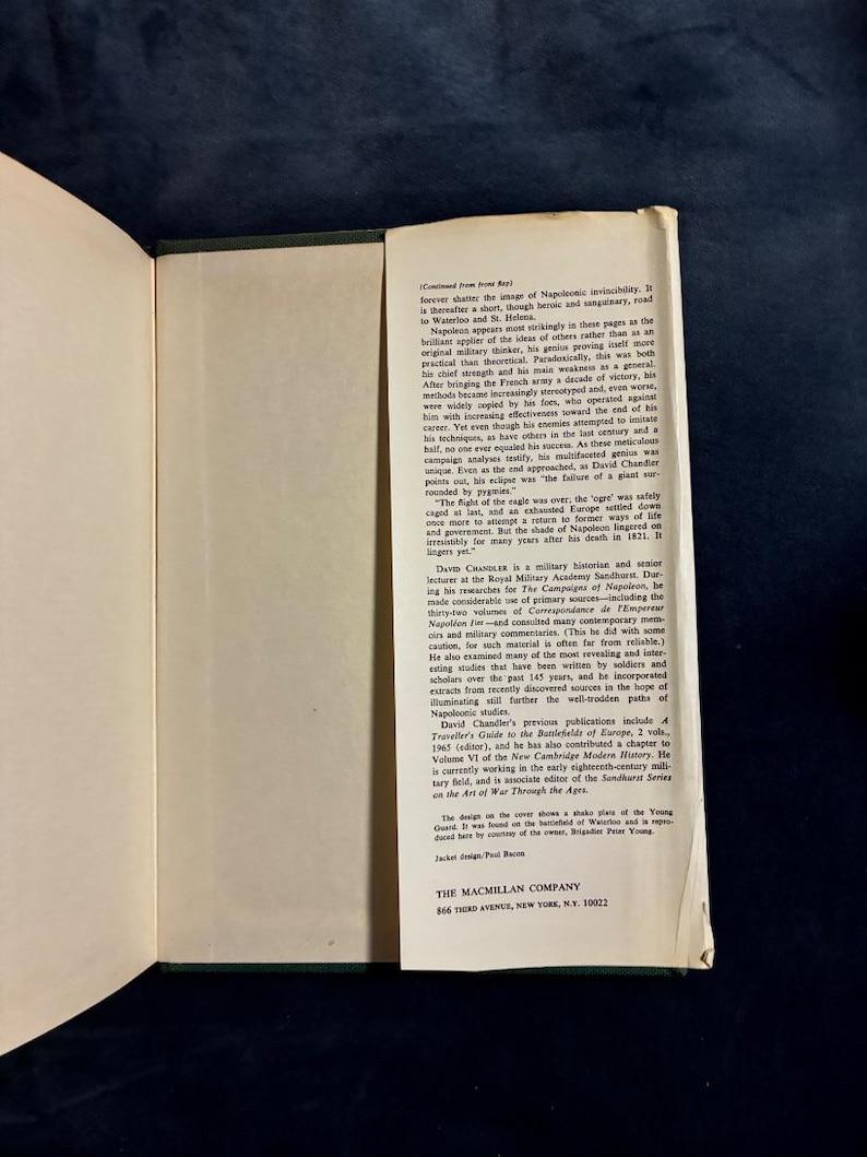 The Campaigns of Napoleon by David G. Chandler 1966 First Edition Second Printing Very Good/Good image 6