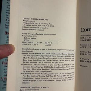 Diferentes estaciones de Stephen King, 1982, primera edición, primera impresión, tapa dura, estado casi perfecto/muy bueno. imagen 4