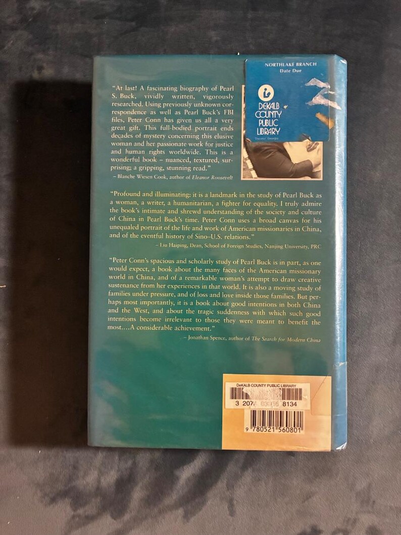 Pearl S. Buck: A Cultural Biography by Peter Conn 1996 First Edition First Printing Ex-library/Good Hardcover image 5
