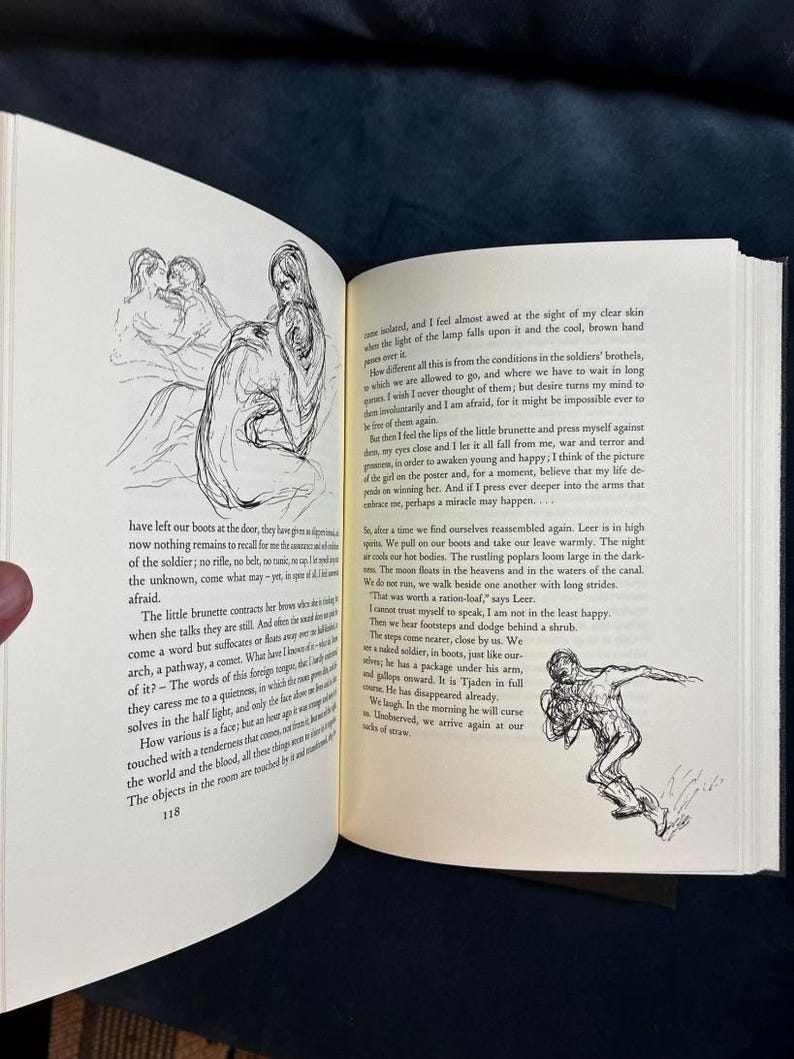 Allt tyst på västfronten av Erich Maria Remarque 1969 The Heritage Press Edition Fine bild 6