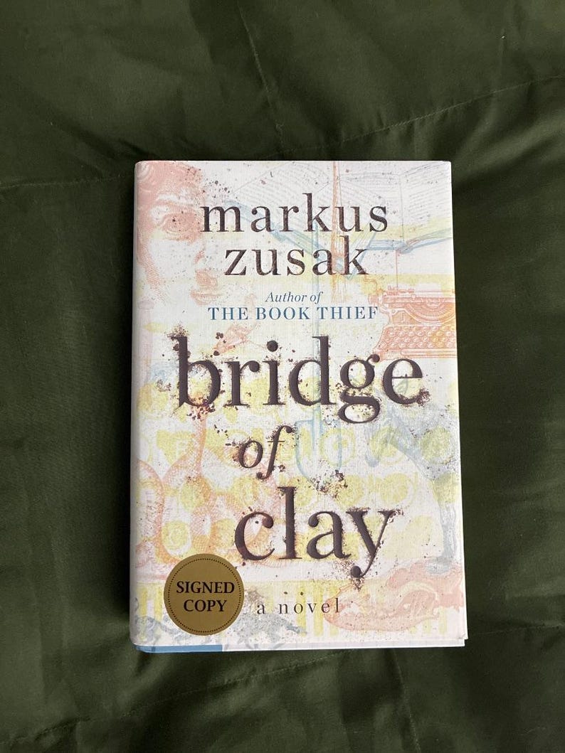 Markus Zusak Bridge of Clay Signed First Edition Hardcover Novel image 1