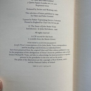 John McGahern Signed and Inscribed - Letters of J.B. Yeats 1st/1st image 4