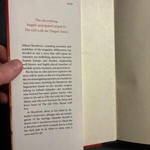 The Girl Who Played with Fire: Stieg Larsson First Edition Hardcover (Fine/Near Fine) image 4