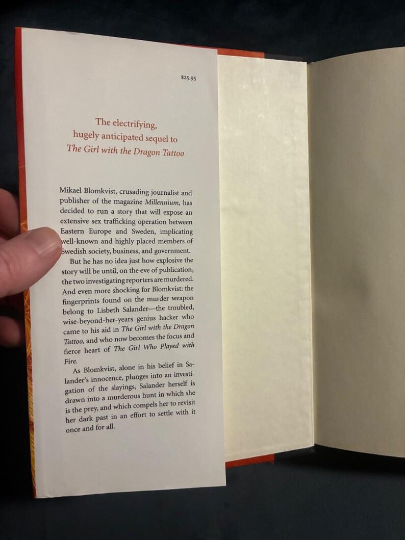 The Girl Who Played with Fire: Stieg Larsson First Edition Hardcover (Fine/Near Fine) image 4