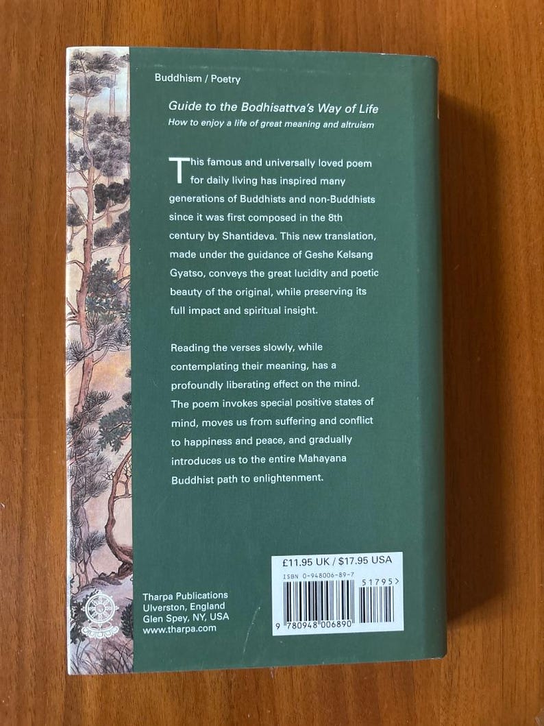Guía del Camino del Bodhisattva por Shantideva Primera Edición Tapa dura en excelente estado imagen 3