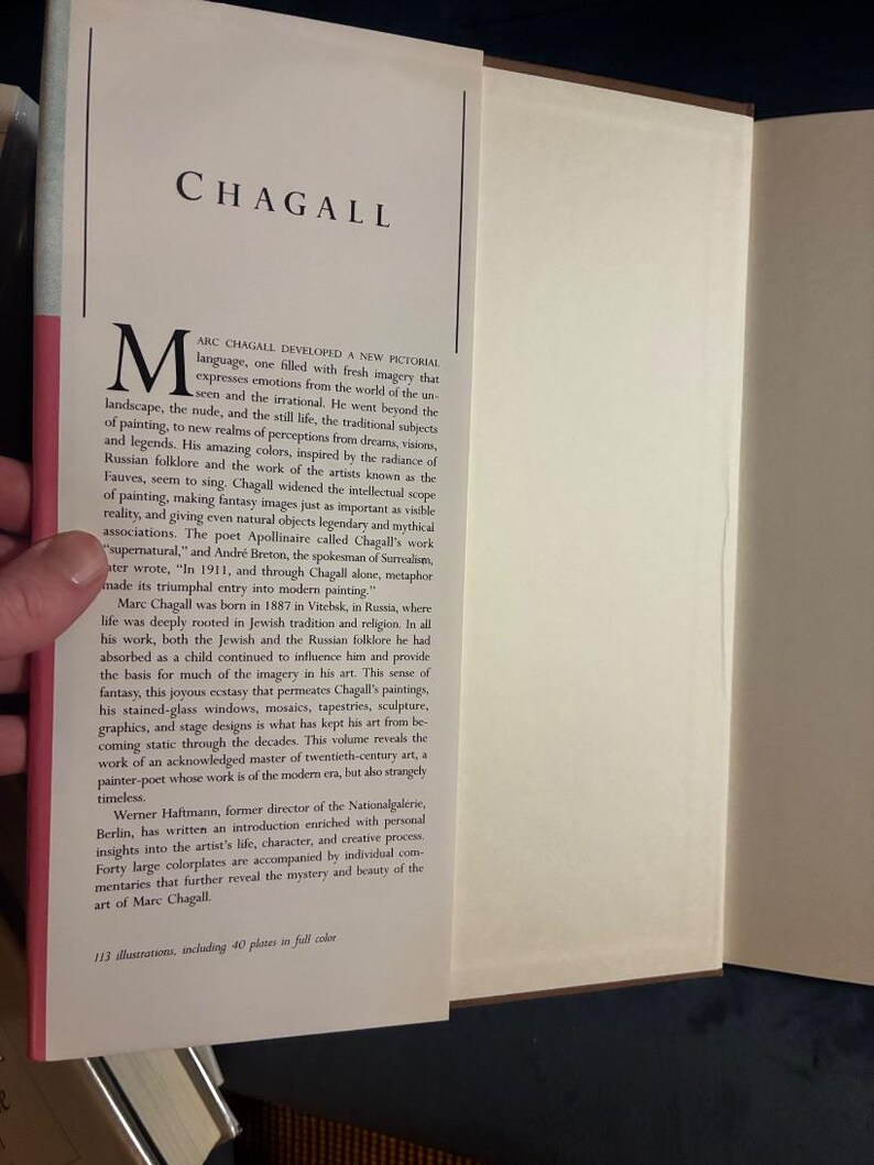 Chagall by Werner Haftmann 1984 First Edition First Printing Near Fine/Very Good image 2