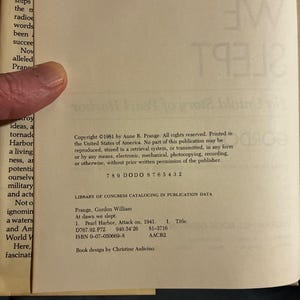 At Dawn We Slept: The Untold Story of Pearl Harbor by Gordon W. Prange 1981 First Edition Second Printing Near Fine/Very Good image 3