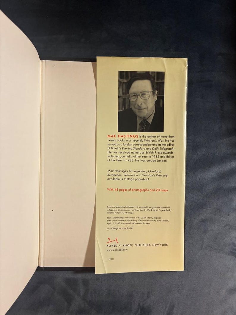 Inferno: The World at War, 1939-1945 by Max Hastings 2011 First Edition First Printing Fine/Near Fine image 5