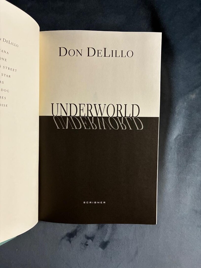Underworld de Don DeLillo, 1997, primera edición, primera impresión, tapa dura, en excelente estado. imagen 3