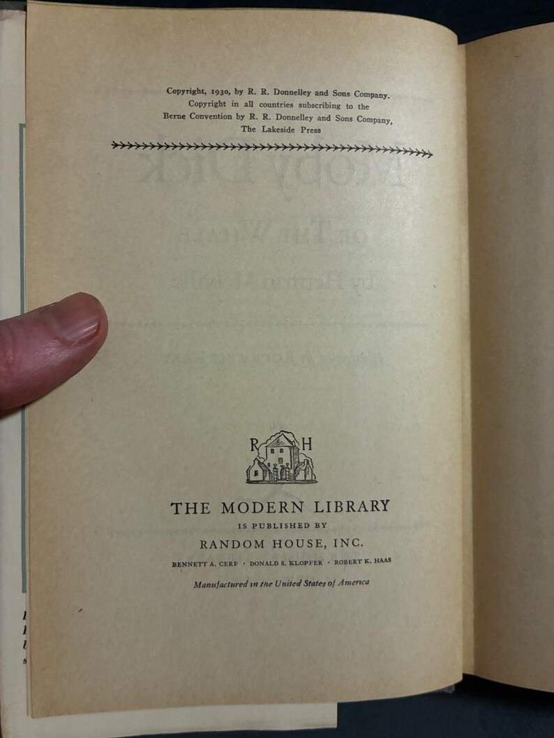 Moby Dick, or The Whale by Herman Melville First Modern Library Giant Edition 1944 image 6