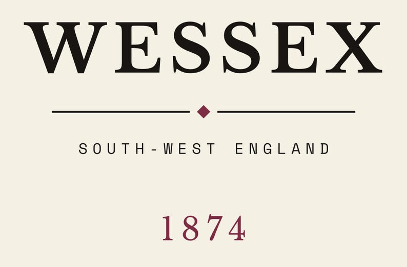 Wessex Literary Pennant | Thomas Hardy English Countryside Book Lover Decor image 10