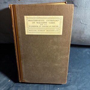 1923 Anthology of Magazine Verse by Braithwaite: First Edition Hardcover image 1