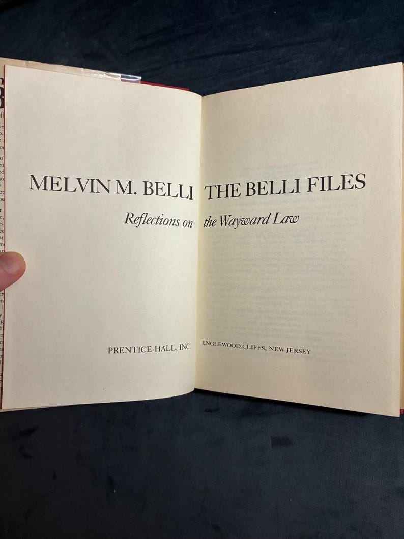 De Belli-dossiers Melvin Belli Eerste editie 1e druk Koning van de onrechtmatige daad + kaarten afbeelding 7