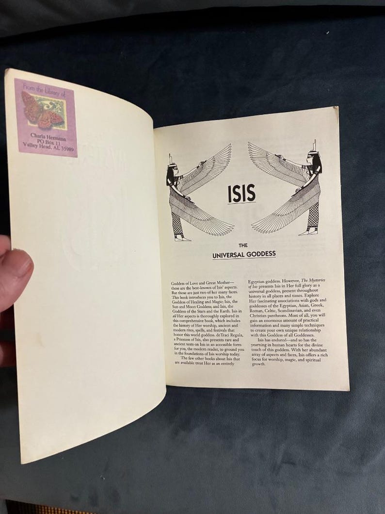 The Mysteries of Isis: Her Worship and Magick by deTraci Regula 1999 First Edition Third Printing Very Good Paperback image 3