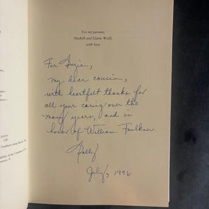 Talking About William Faulkner by Sally Wolff Signed 1996 First Edition first printing image 4