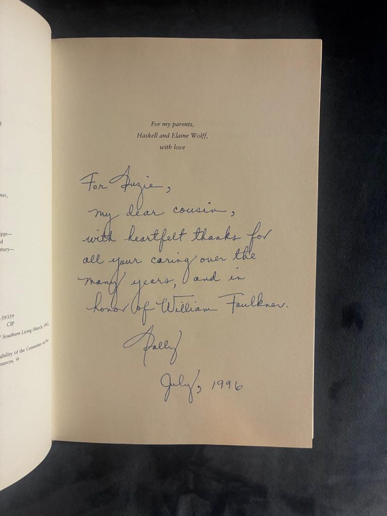 Talking About William Faulkner by Sally Wolff Signed 1996 First Edition first printing image 4