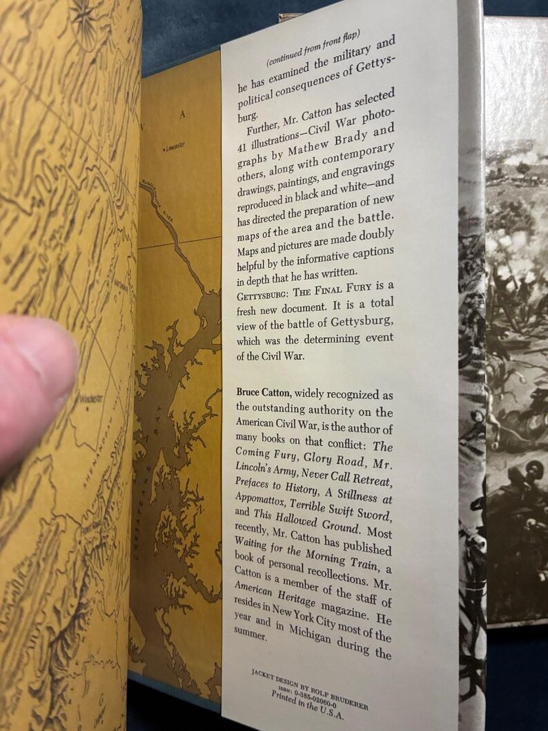 Gettysburg: La furia final de Bruce Catton, 1974, primera edición, tercera impresión, casi perfecto/casi perfecto imagen 8