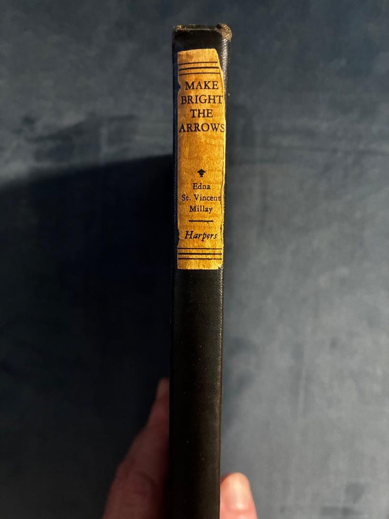 Make Bright the Arrows by Edna St. Vincent Millay 1940 1st Edition 1st Printing image 1