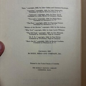 De bästa pjäserna från 1922-23 och årsboken för dramat i Amerika av Burns Mantle (redaktör) bild 6