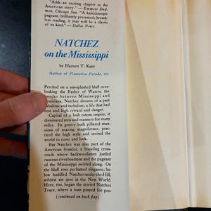 Natchez on the Mississippi by Harnett T. Kane 1947 Bonanza Books Edition Later Printing Very Good/Very Good Hardcover image 2