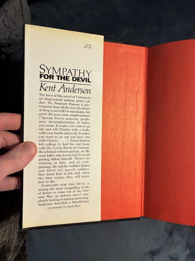 Sympathy for the Devil by Kent Anderson 1987 First Edition First Printing Near Fine image 2