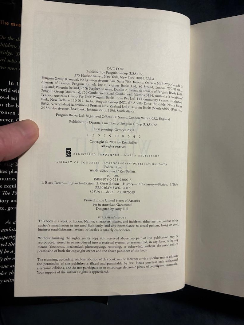 Un mundo sin fin, de Ken Follett: Primera edición en tapa dura (2007) imagen 5