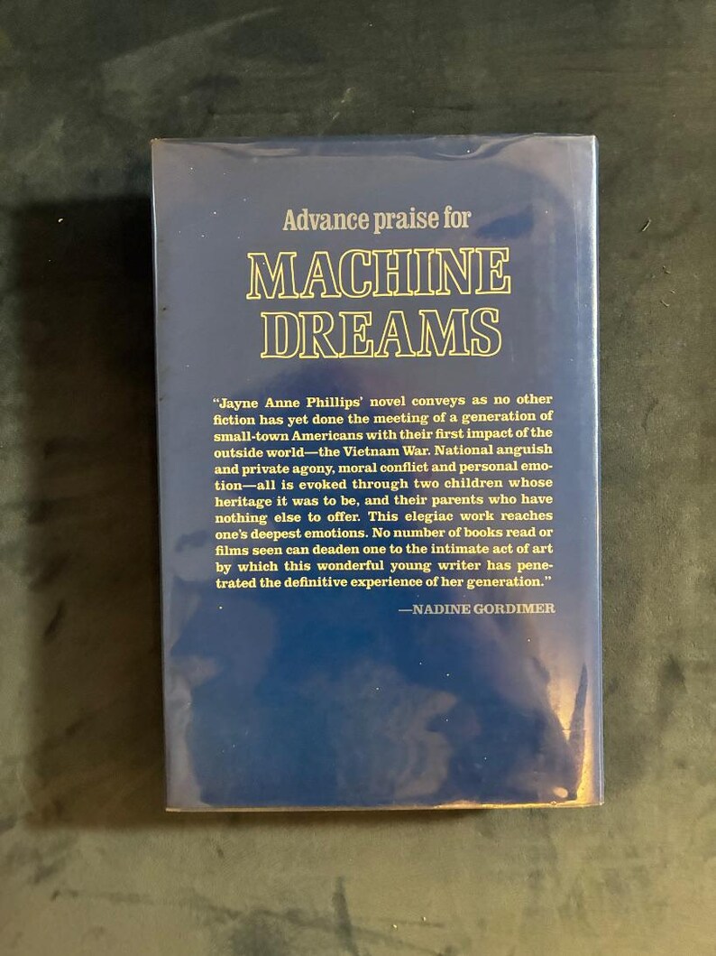 Machine Dreams de Jayne Anne Phillips, signé, première édition, premier tirage, 1984, état excellent/quasi excellent, couverture rigide image 7