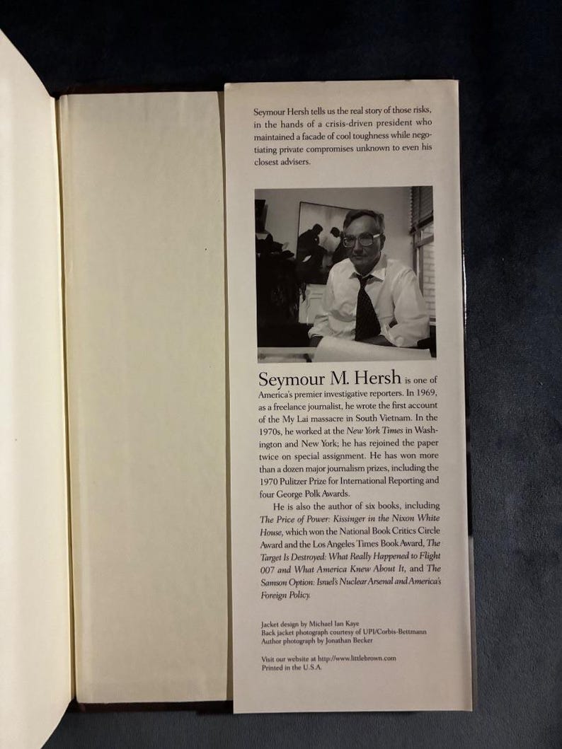 The Dark Side of Camelot by Seymour M. Hersh First Edition First Printing Fine/Very Good Hardcover image 7