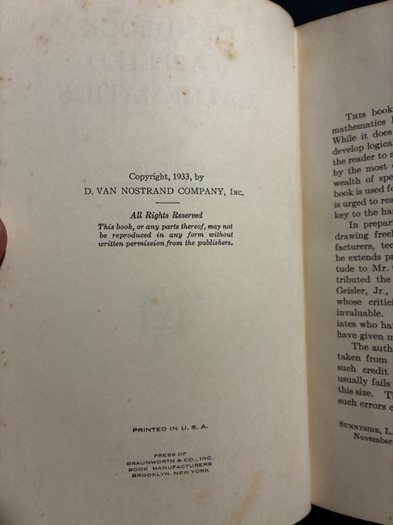 Handbook of Applied Mathematics by Martin E. Jansson First Edition Very Good Hardcover image 6
