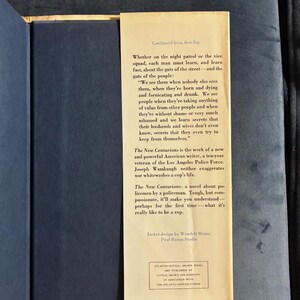 The New Centurions by Joseph Wambaugh 1970 Little, Brown Edition Very Good/Good image 4