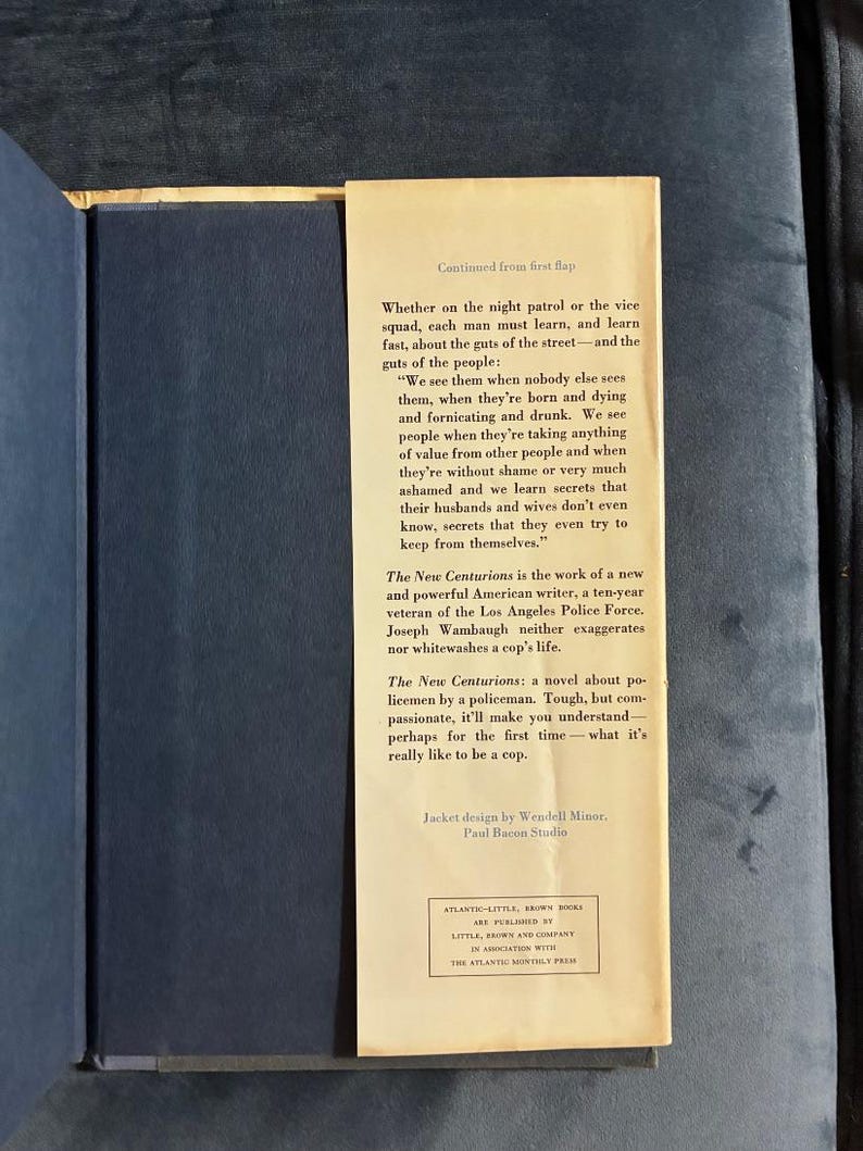 The New Centurions by Joseph Wambaugh 1970 Little, Brown Edition Very Good/Good image 4
