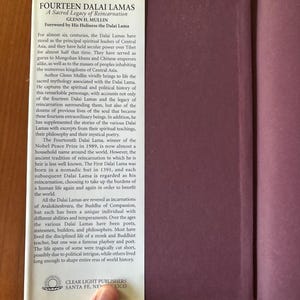 The Fourteen Dalai Lamas by Glenn H. Mullin, First Edition, Hardcover image 6